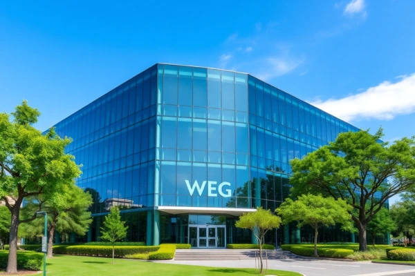 Fachada da sede da WEG em Jaraguá do Sul