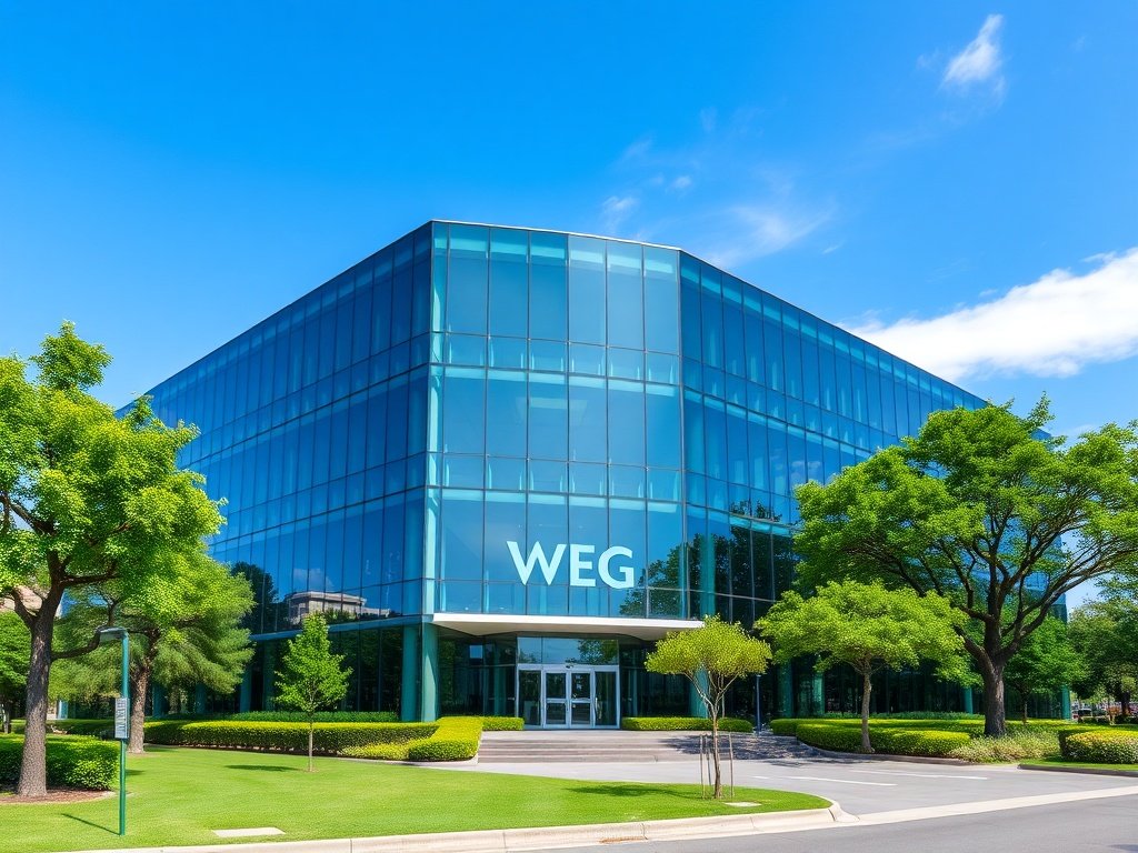 Fachada da sede da WEG em Jaraguá do Sul