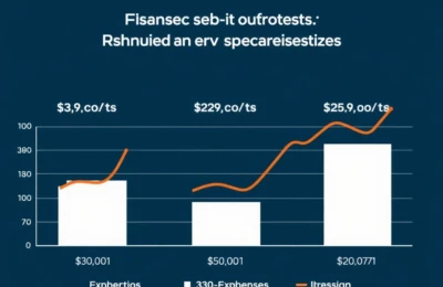 Gráficos financeiros mostrando despesas e receitas