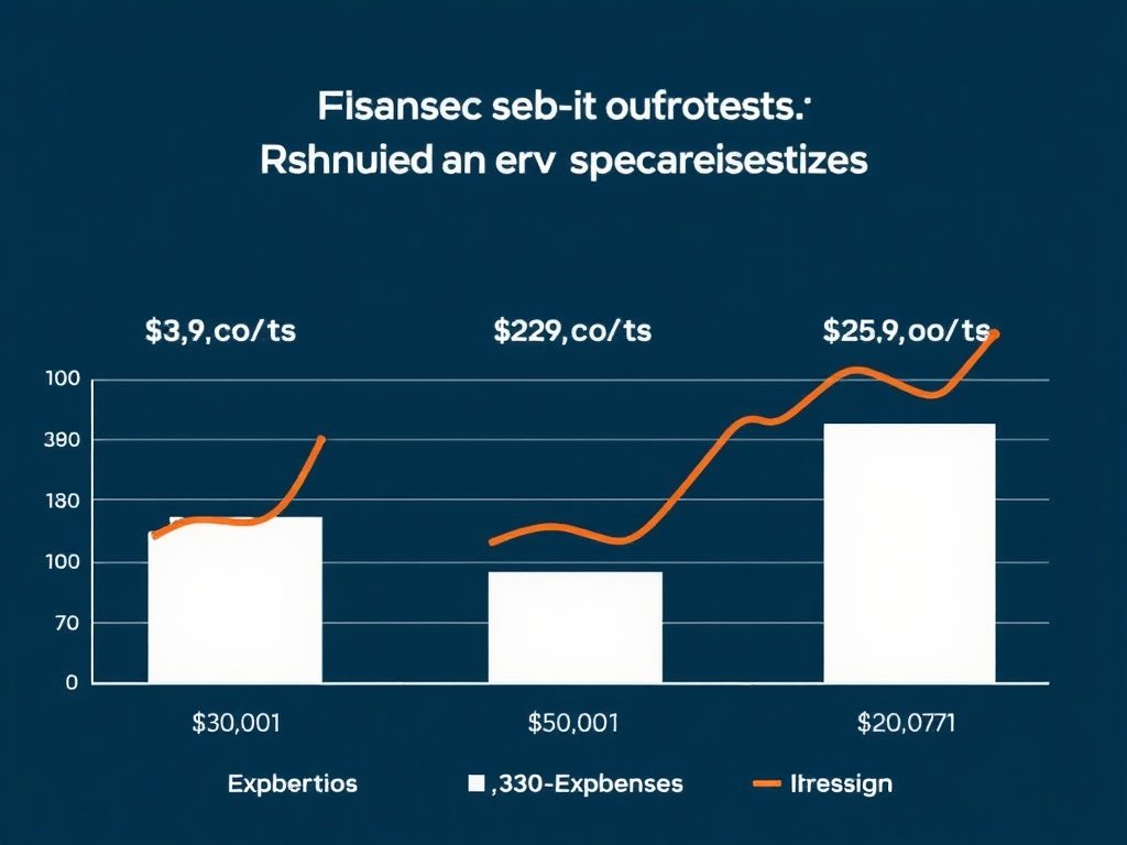 Gráficos financeiros mostrando despesas e receitas