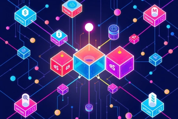 Ilustração de rede blockchain